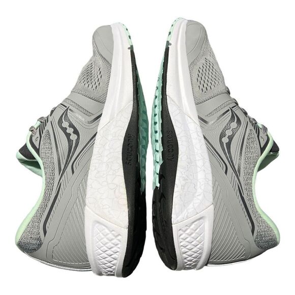 Saucony Sneakers Women's 11.5 Grey Omni 19 Road Running Shoes Alloy/Sky 8 Green - Picture 6 of 10